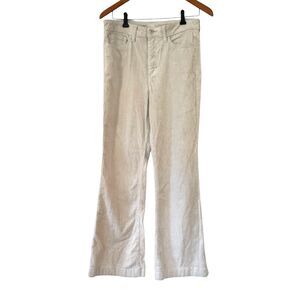 LC Lauren Conrad Beige Wide Corduroy Pants Flare Bootcut Size 8 High Rise Cords